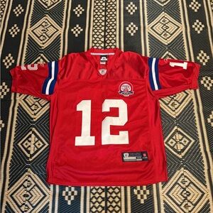 New England Patriots rare red version Tom Brady football jersey size 48 awesome